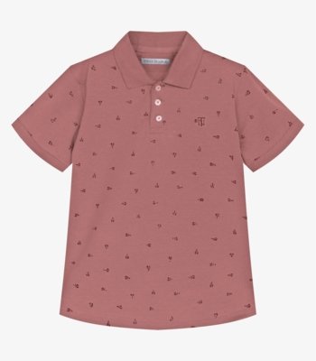 Conjunto Infantil Polo Com Bermuda Trick Nick Rosa