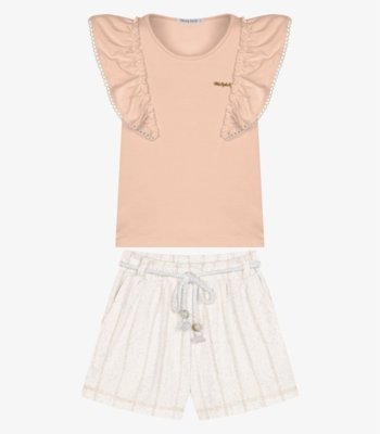 Conjunto Infantil Regata Com Shorts Trick Nick Rosa