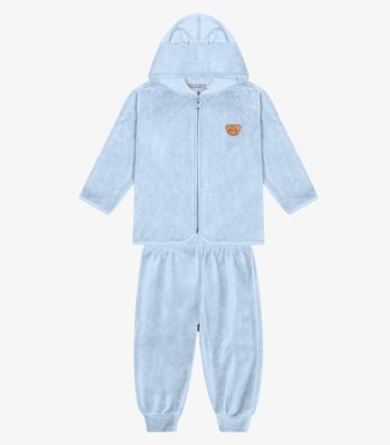 Conjunto Jaqueta Com Capuz e Calça Trick Nick Azul