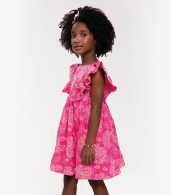 Vestido Infantil Trick Nick Rosa