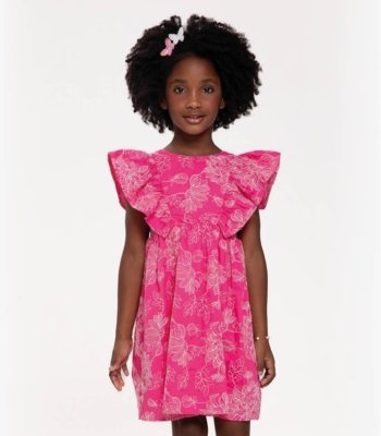 Vestido Infantil Trick Nick Rosa