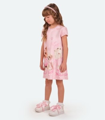 Vestido Ponto Roma Trick Nick Rosa