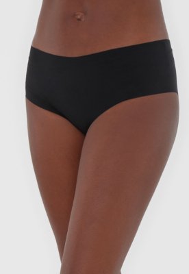 Kit 2pçs Calcinha Trifil Caleçon Liso Preto