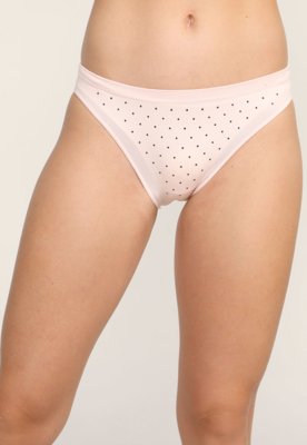 Kit 3pçs Calcinha Trifil Biquíni Poá Rosa/Preta