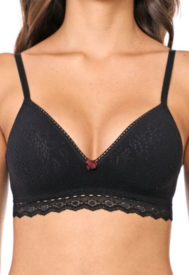 Sutiã Trifil Triângulo Renda Raschael Preto