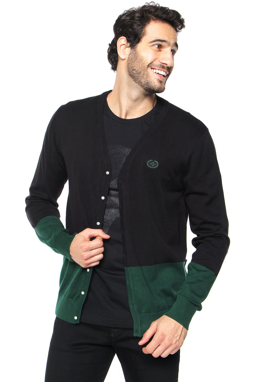 cardigan verde masculino