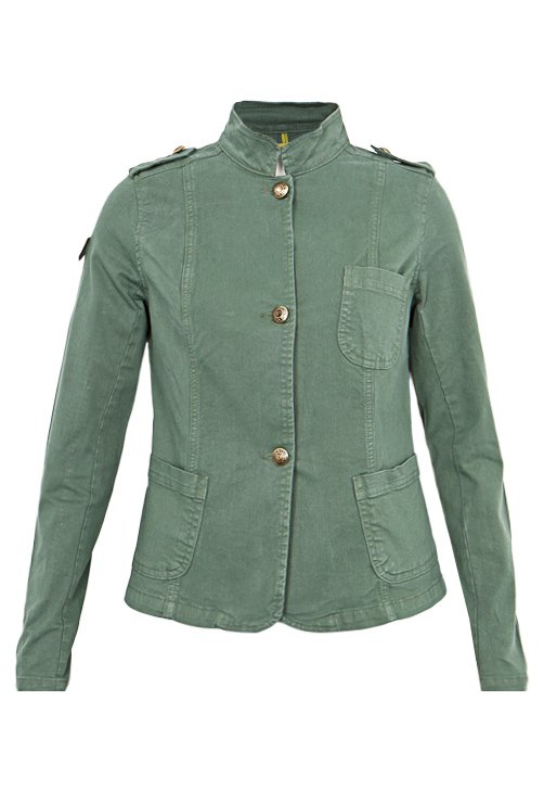 jaqueta jeans verde militar
