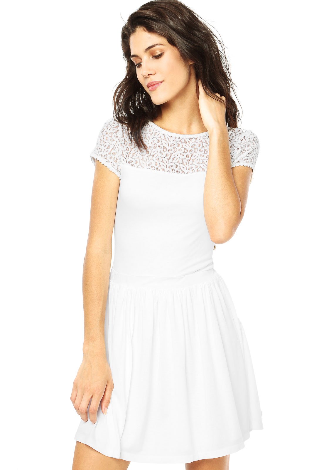 vestido evase branco