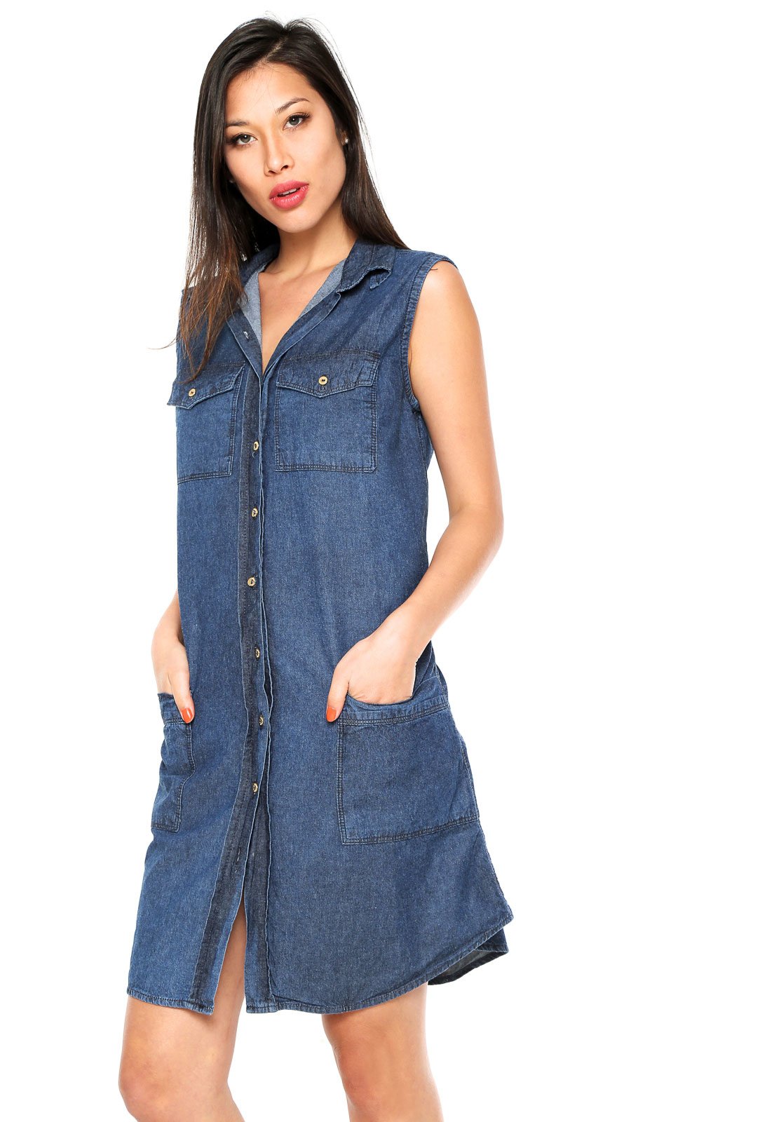 vestido jeans larguinho