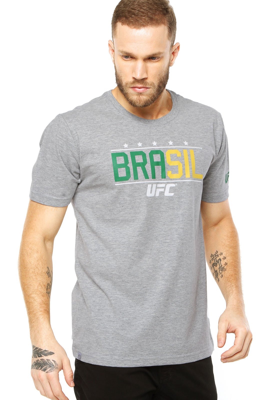 Camiseta UFC Brasil Cinza - Compre Agora