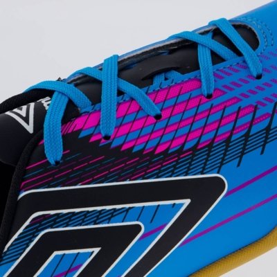 Chuteira Umbro Blast Futsal Azul e Rosa