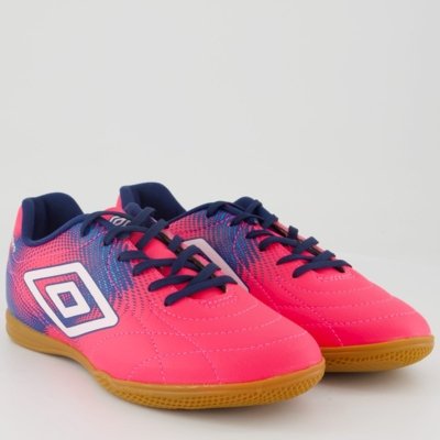Chuteira Umbro Class Neo Futsal Rosa e Azul