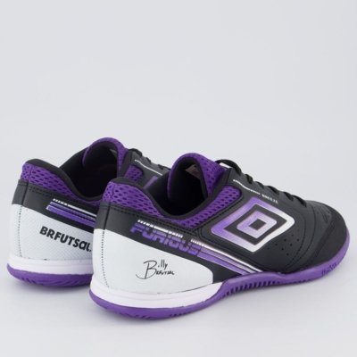 Chuteira Umbro Furious Futsal Preta e Roxo
