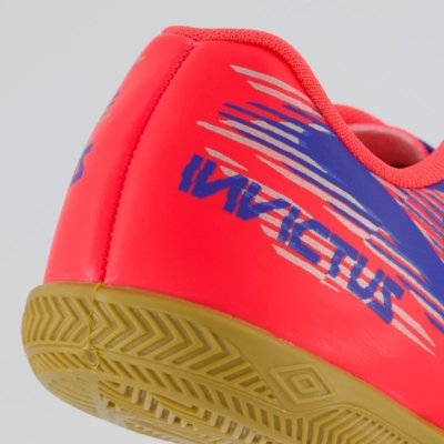 Chuteira Umbro Invictus Futsal Juvenil Rosa e Azul