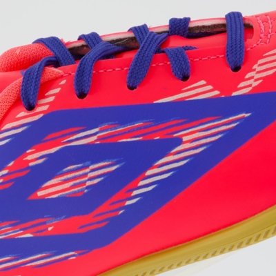 Chuteira Umbro Invictus Futsal Juvenil Rosa e Azul