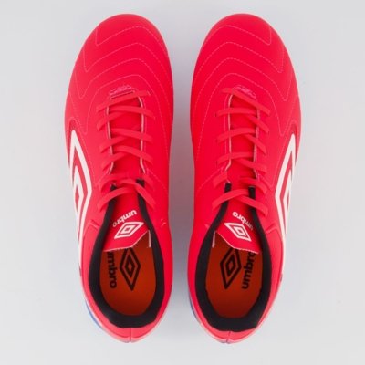 Chuteira Umbro Master Class Club Campo Rosa e Azul
