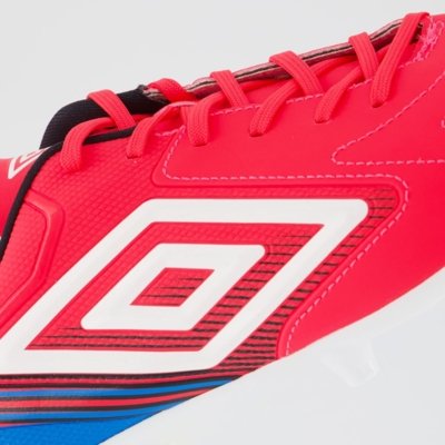 Chuteira Umbro Master Class Club Campo Rosa e Azul