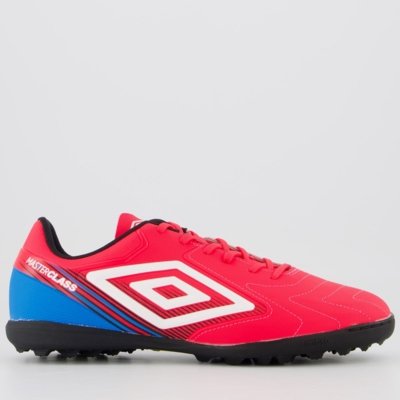 Chuteira Umbro Master Class Club Society Rosa e Azul