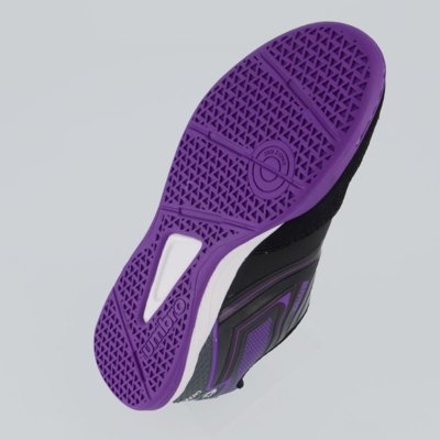 Chuteira Umbro Pro 5 Bump Club Futsal Preta e Roxa