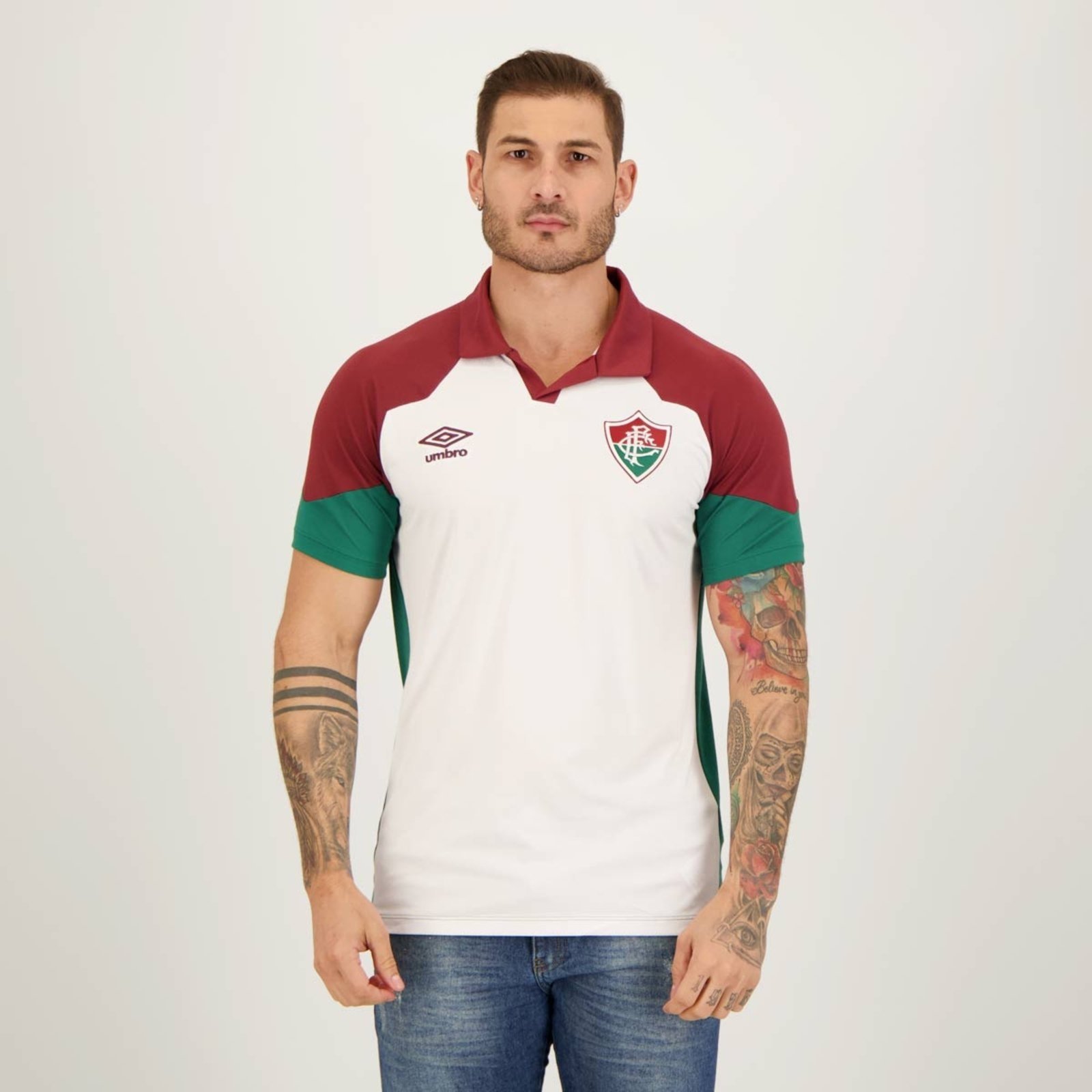 Polo Umbro Fluminense Viagem 2023 Verde