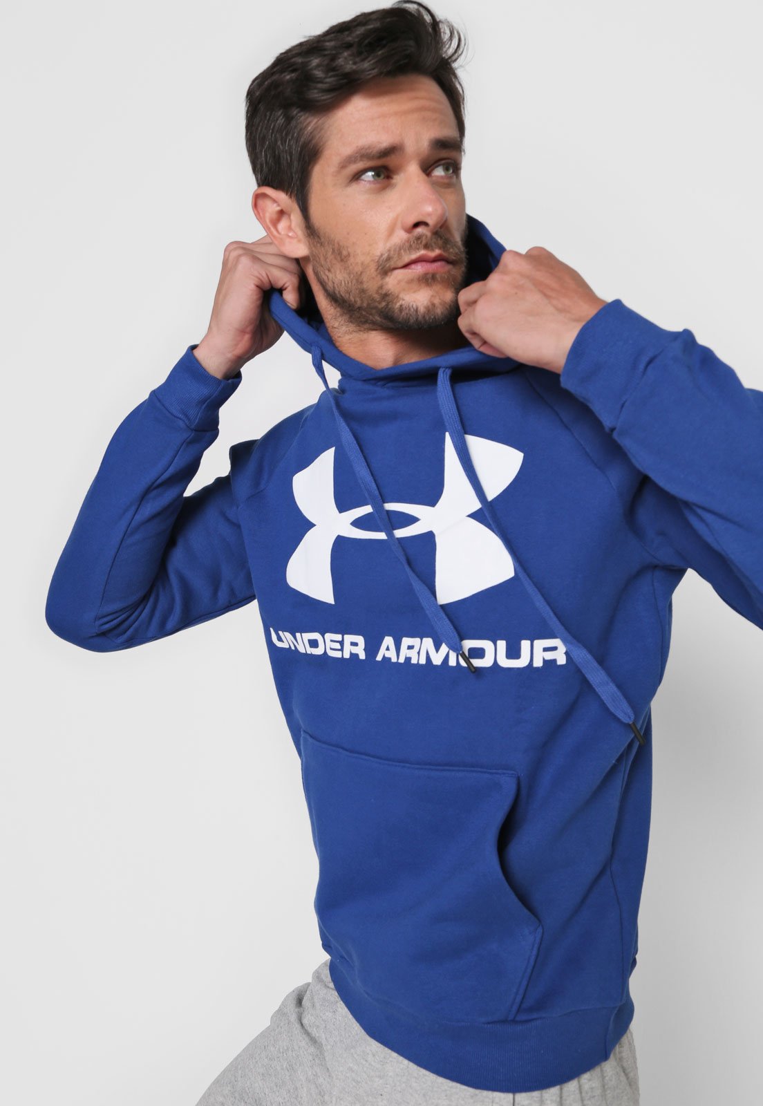 under armour men's rival fleece logo moletom com capuz