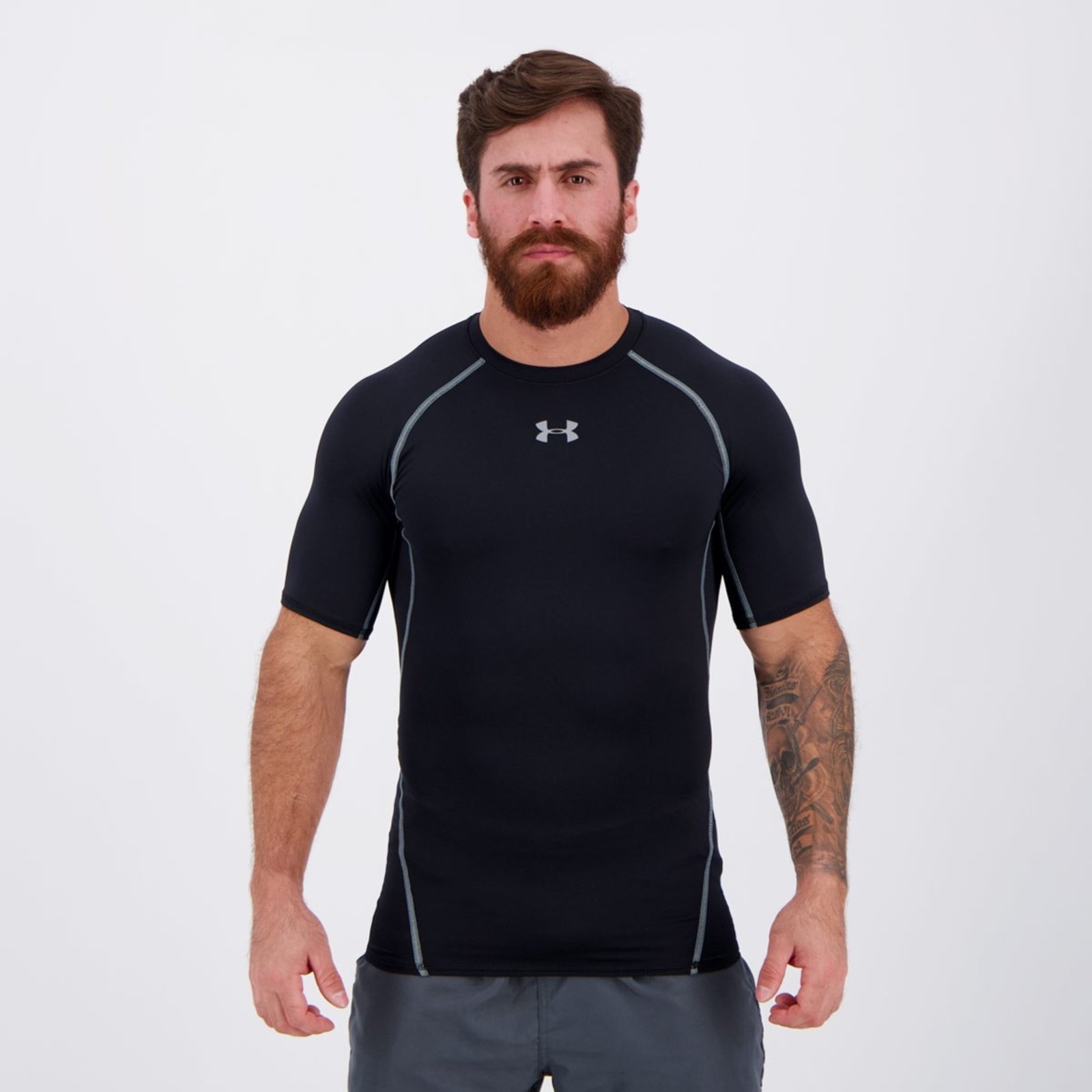 Camisa de Compress o Under Armour Heatgear Preta Compre Agora