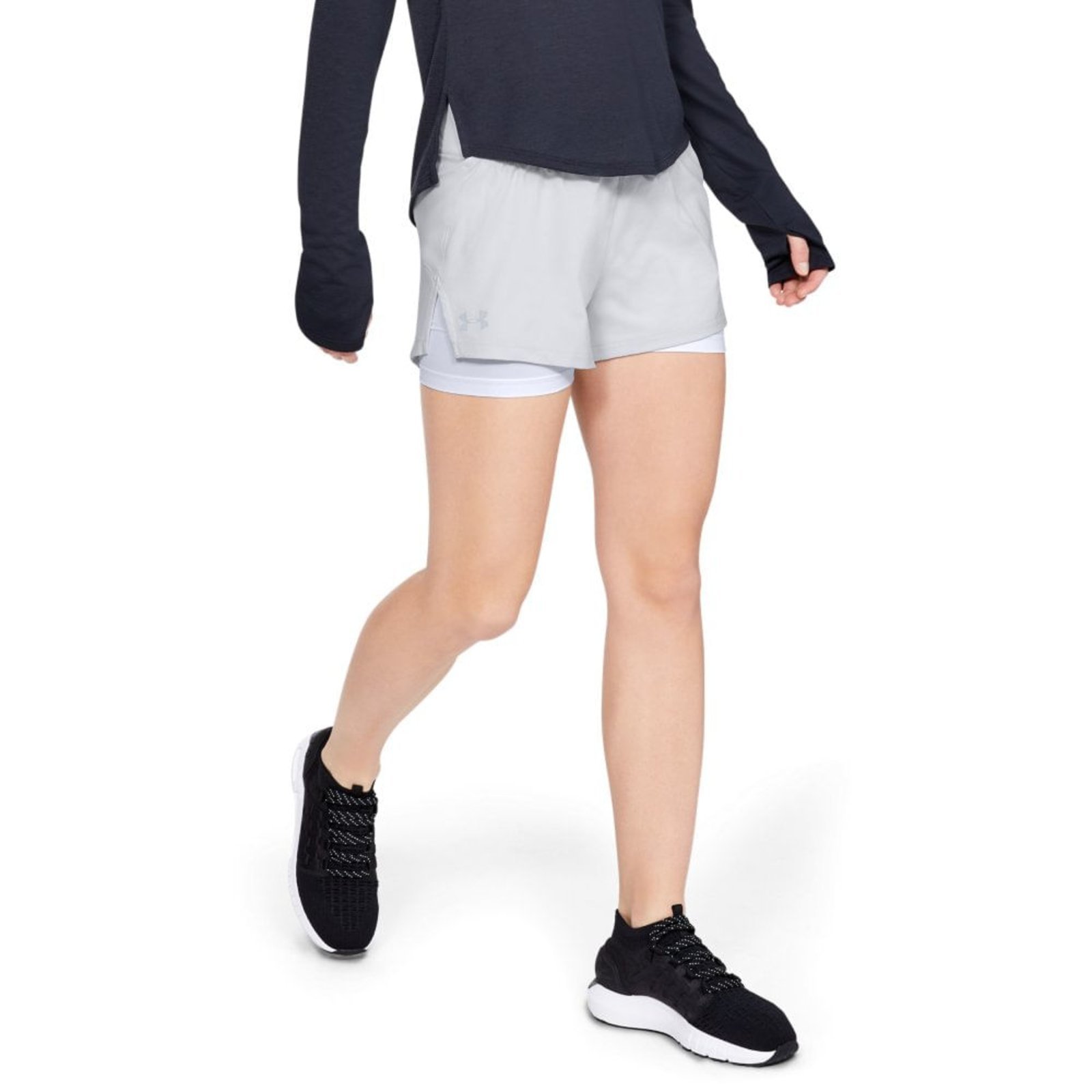 shorts 2 em 1 feminino para corrida