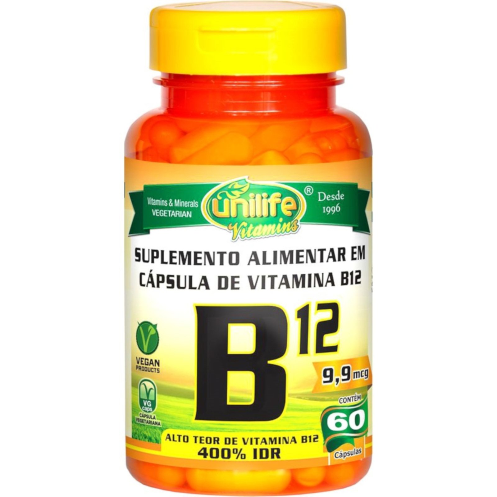 Vitamina B12 Cobalamina Vegana 60 Cápsulas De 450mg - Compre Agora ...