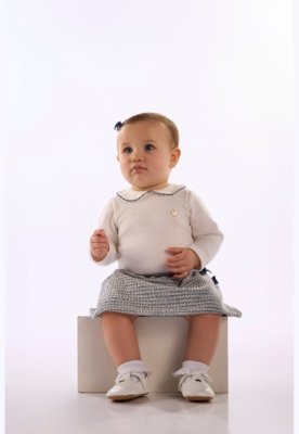 Conjunto Bebê Body Saia Tweed Up Baby Rosa