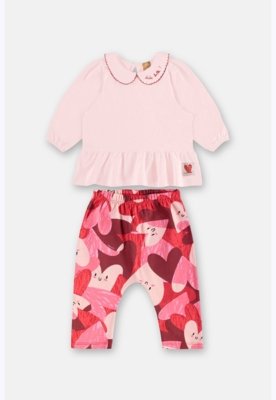 Conjunto Bebê Cotton Up Baby Rosa