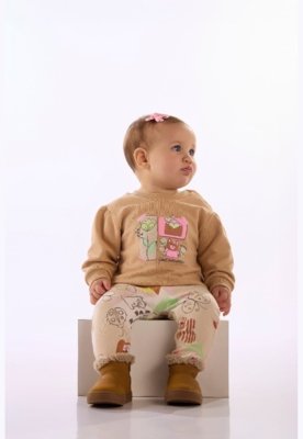 Conjunto Blusão e Calça Cotton Up Baby Roxo