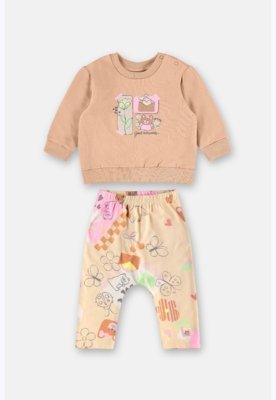 Conjunto Blusão e Calça Cotton Up Baby Roxo