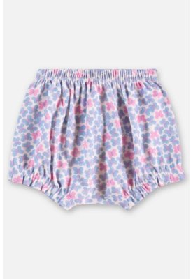Conjunto com Bata e Short para Bebê Up Baby Roxo