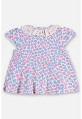 Conjunto com Bata e Short para Bebê Up Baby Roxo