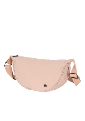 Bolsa Meia Lua Transversal Náilon Up4You Rosa
