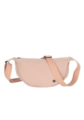 Bolsa Meia Lua Transversal Náilon Up4You Rosa
