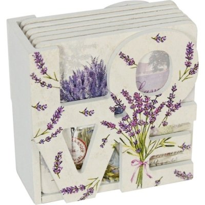 Conjunto de Porta Copos em MDF 7 Peças Lavander Urban Home Menor preço em Conjunto de Porta Copos em MDF 7 Peças Lavander Urban Home