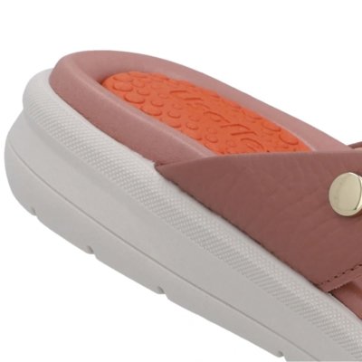 Chinelo Plataforma Couro Rosa