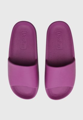Chinelo Slide Usaflex Faixa Larga Roxo