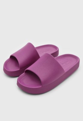 Chinelo Slide Usaflex Faixa Larga Roxo
