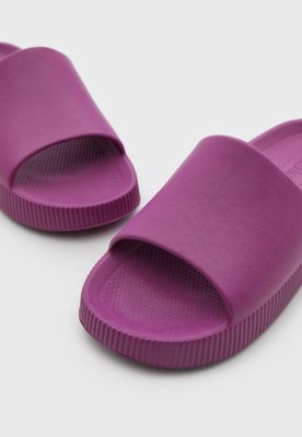 Chinelo Slide Usaflex Faixa Larga Roxo
