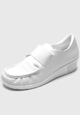 mocassim branco usaflex