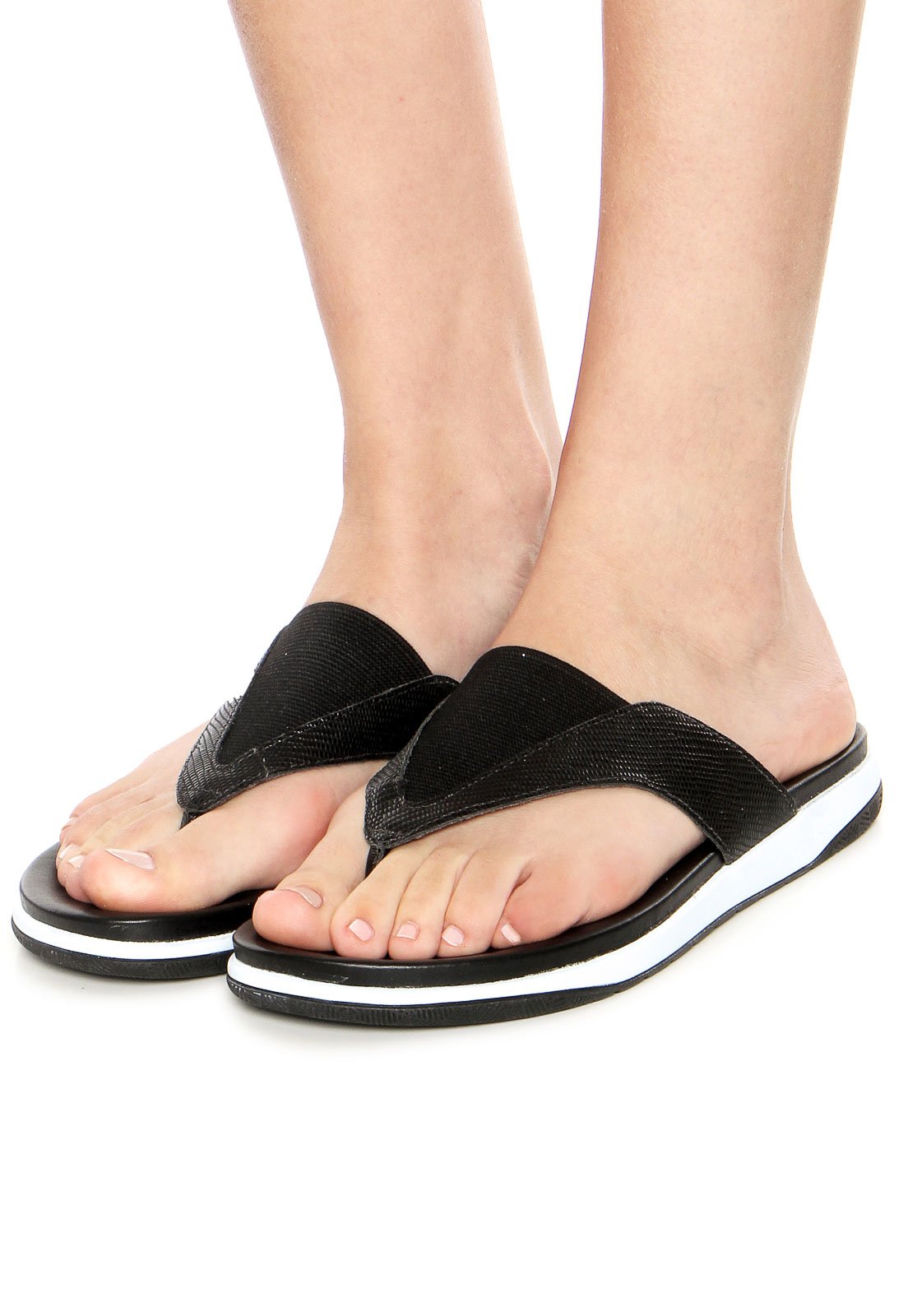 sandália rasteira conforto usaflex