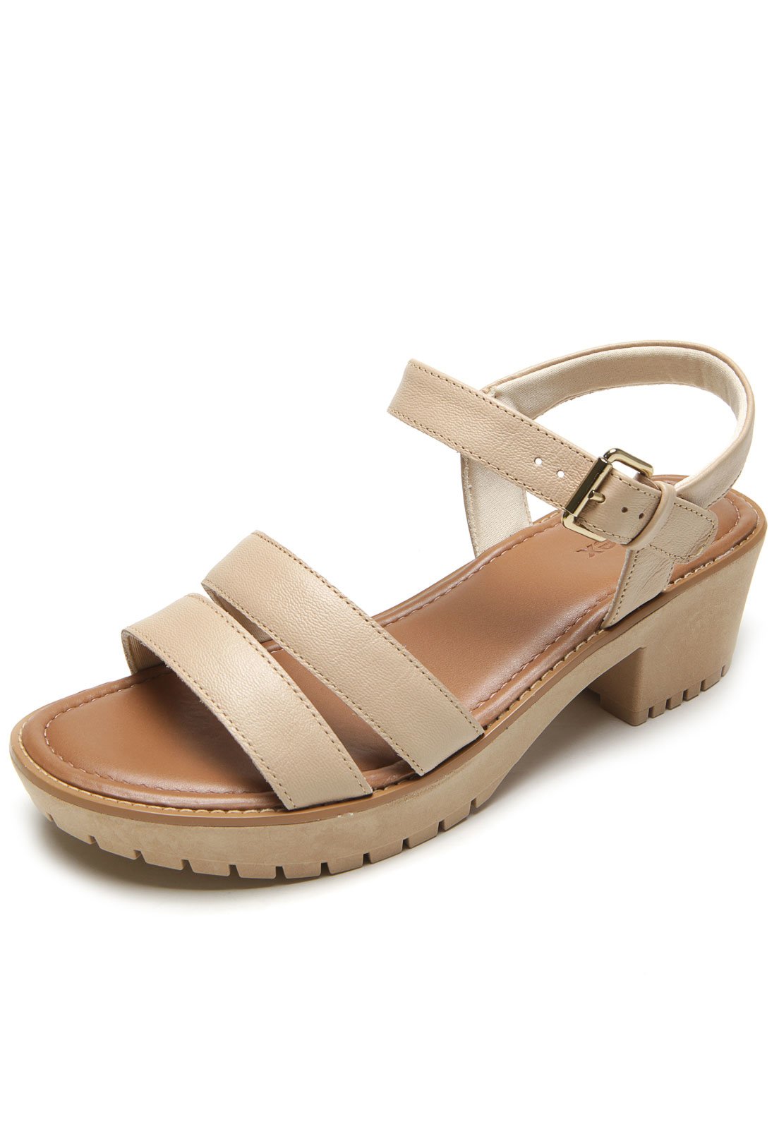 sandalia couro usaflex