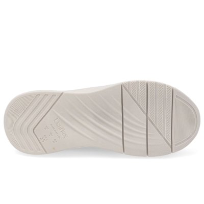 Tênis Azul Slip On Em Tecido e Couro