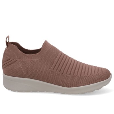 Tênis Slip On Em Tricot Rosa
