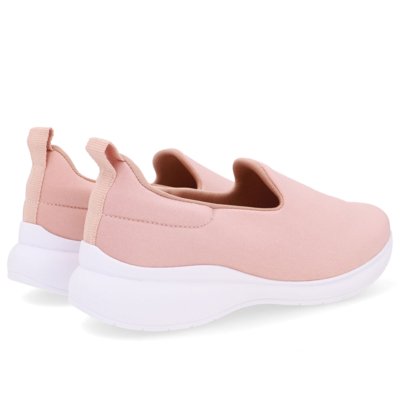 Tênis Slip On Rosa Tecido