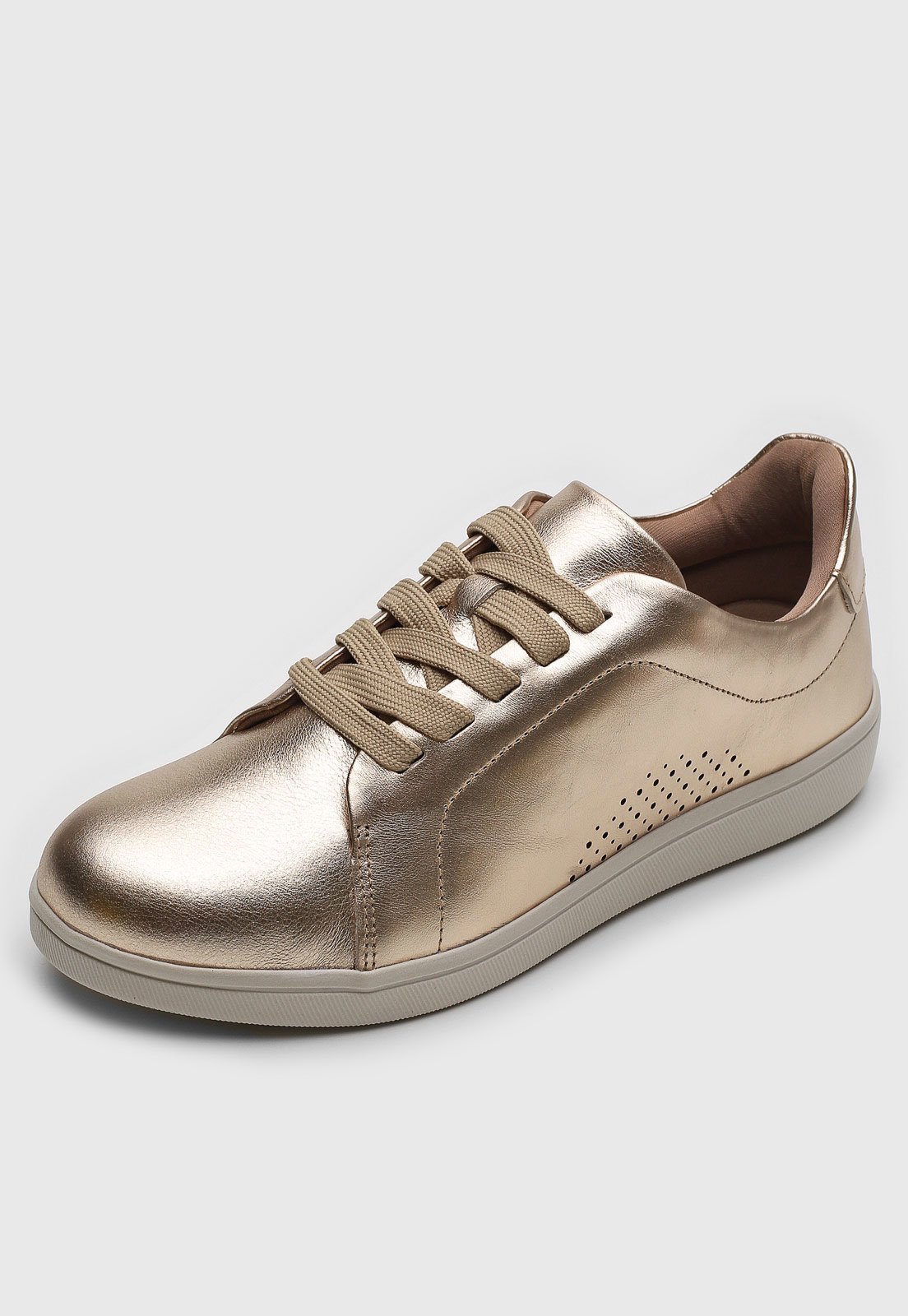 Tenis clearance dourado usaflex