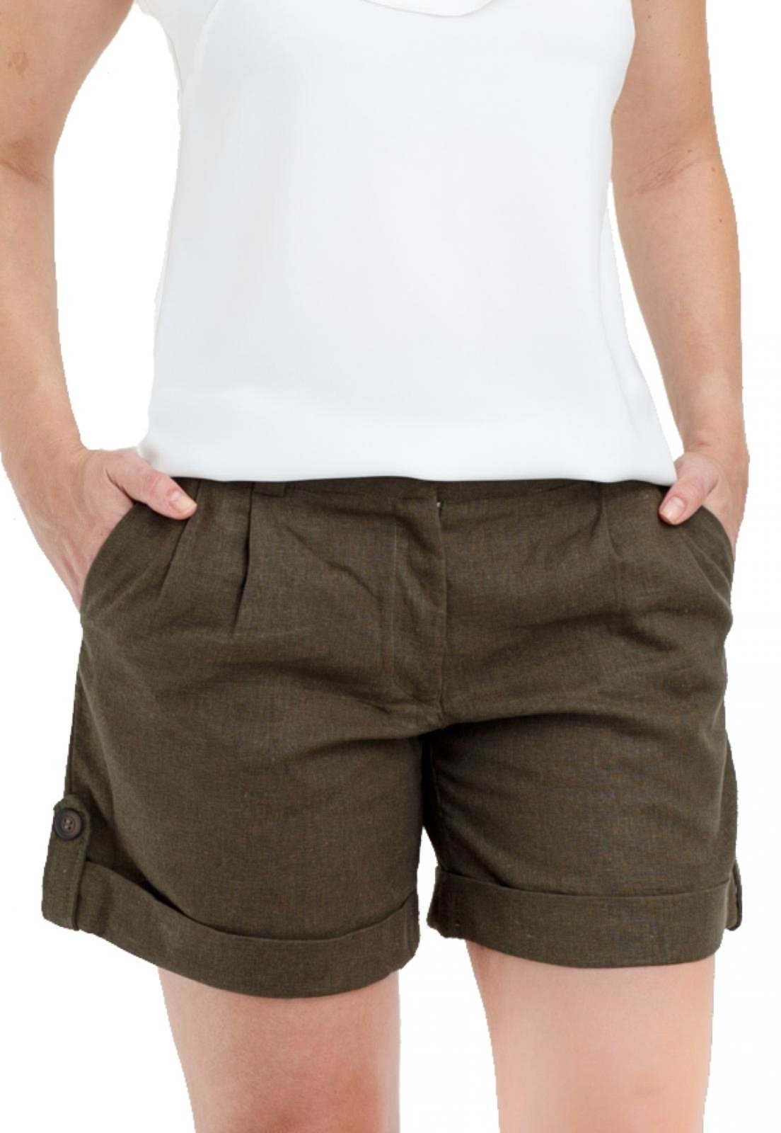 short alfaiataria verde militar