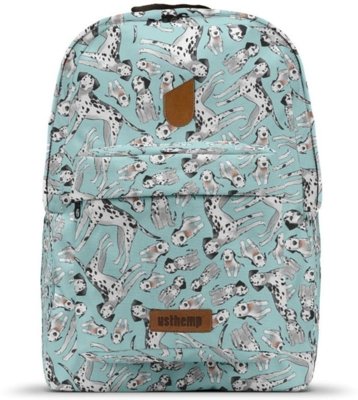 Mochila Usthemp Temática Vegano Casual Estampa Dálmata Azul Menor preço em Mochila Usthemp Temática Vegano Casual Estampa Dálmata Azul